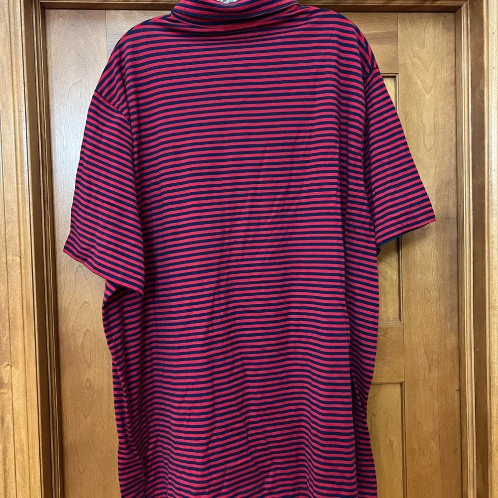 Polo Ralph Lauren Men’s Striped Casual Polo Shirt Size XXL NWT Red and Navy - Picture 8 of 12